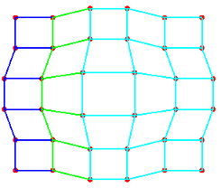 Рисунок контрольного многогранника составной бикубической B-сплайновой поверхности